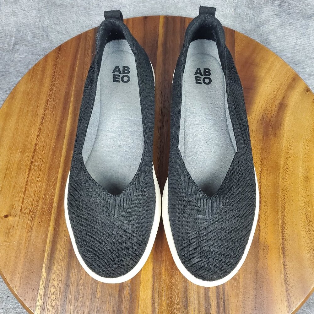 Abeo Flats Women's 7.5 Black Vivi Slip On Comfort Casual Loafer Shoes - Picture 6 of 10